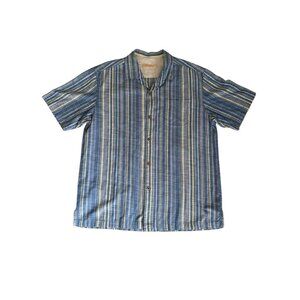 Tommy Bahama Shirt Mens XLarge Short Sleeve Button Front Front Camp Silk/Cotton